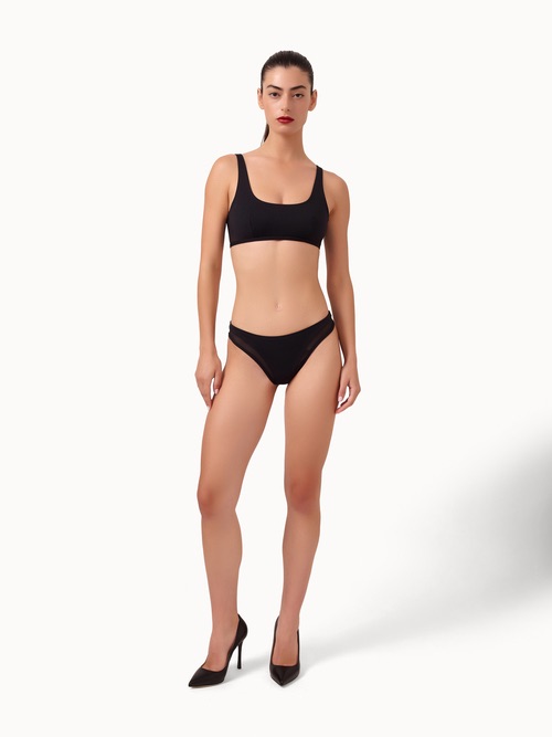 Wolford Nwt Sheer Opaque Bikini Swim Set Top And Bottom Small